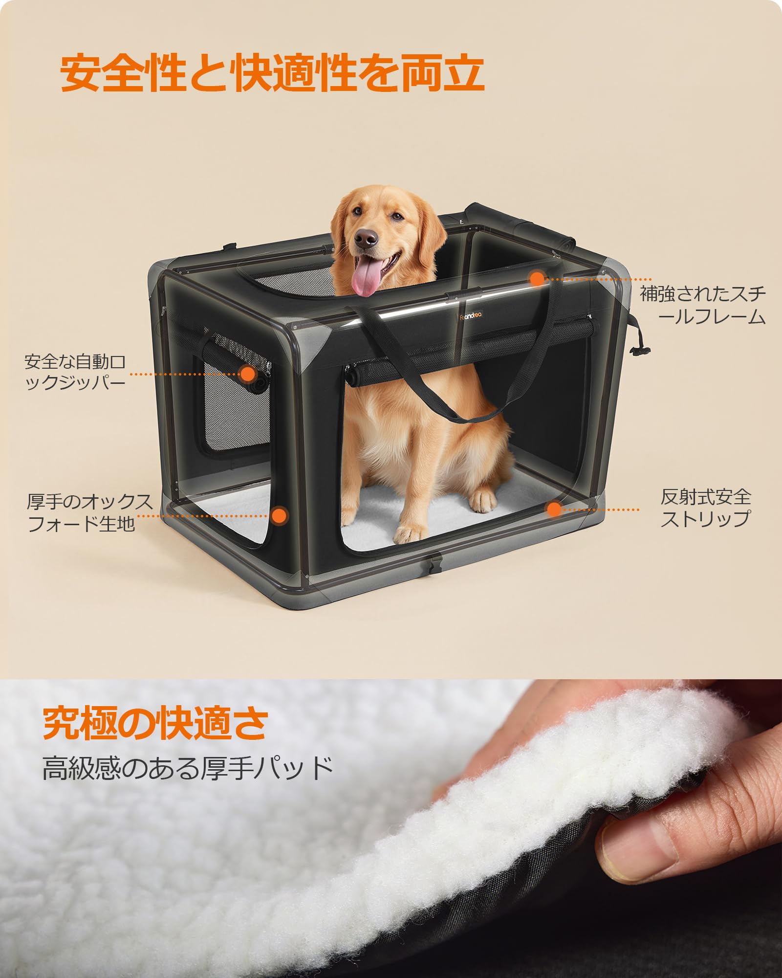 Amazon.co.jp: Feandrea ペットキャリー 犬用キャリー 犬用バッグ